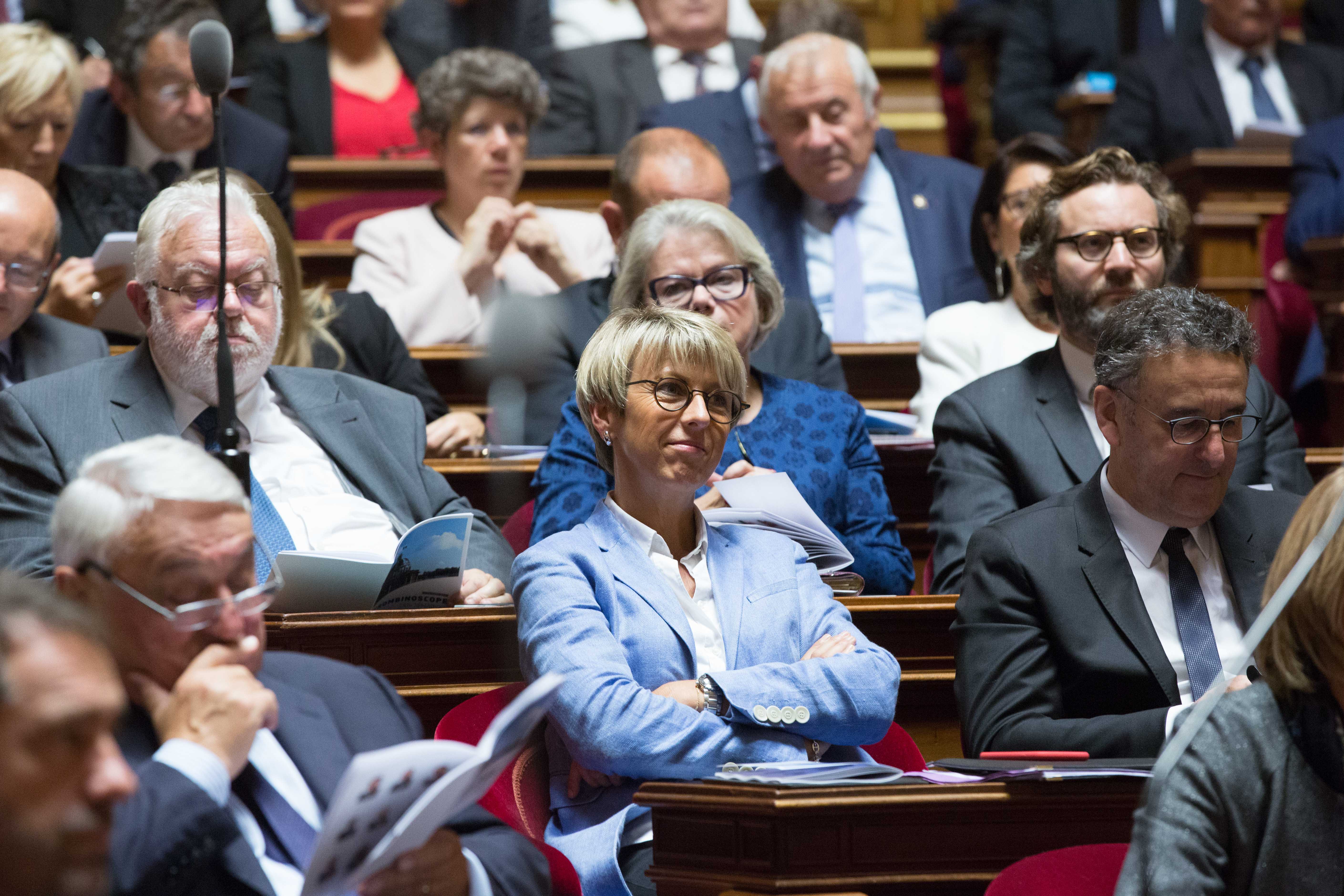 Annick Billon et Bernard Delcros, Françoise Férat (2e rang).